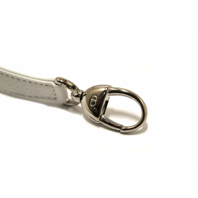 Christian Dior White Leather Bag Strap-2