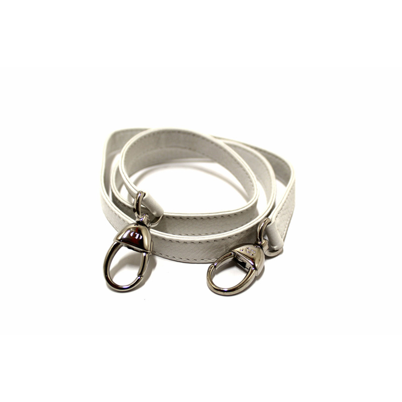 Christian Dior White Leather Bag Strap-4