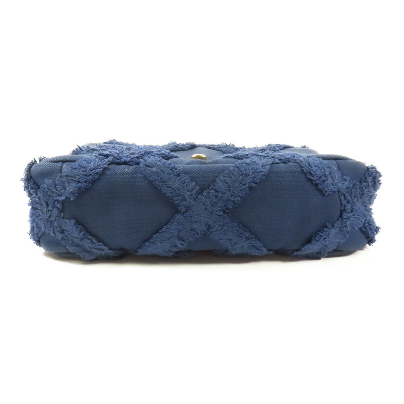 CHANEL 帆布Chanel 19金扣鏈帶手挽肩背兩用袋-3