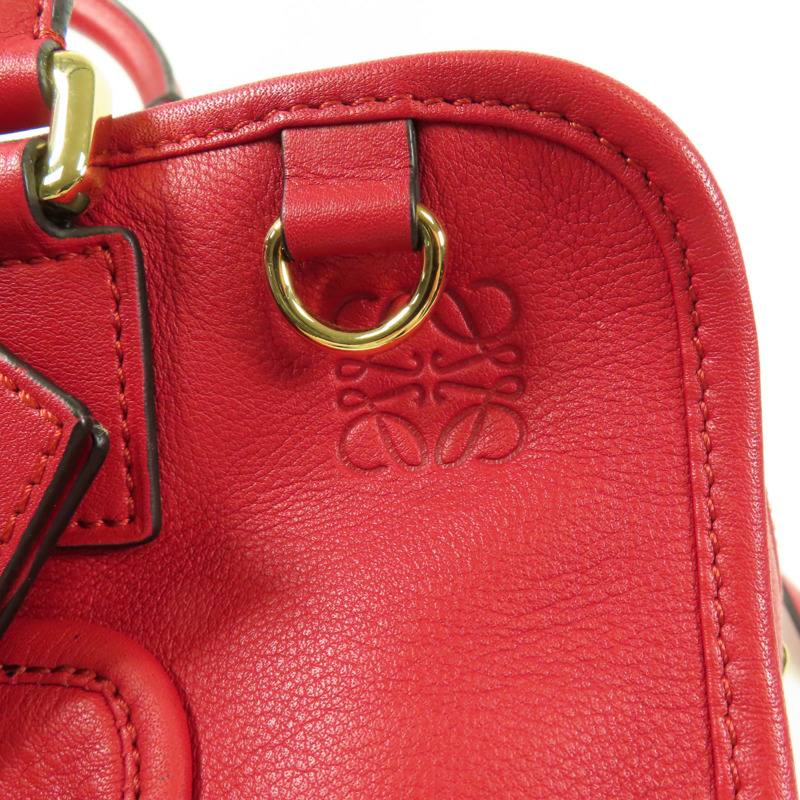 LOEWE 牛皮皮革Shoulder Bag金扣手挽肩背兩用袋-9