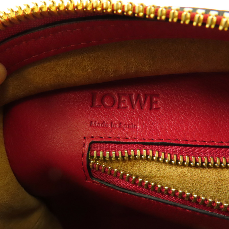 LOEWE 牛皮皮革Shoulder Bag金扣手挽肩背兩用袋-11