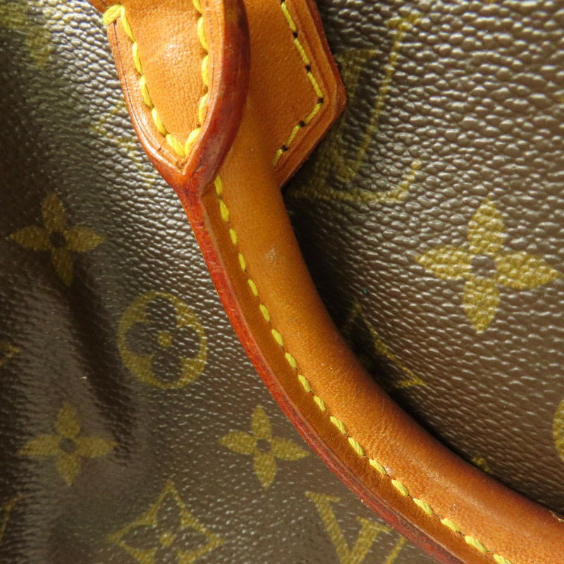 LOUIS VUITTON Monogram Speedy 30金扣手挽袋棕色-15