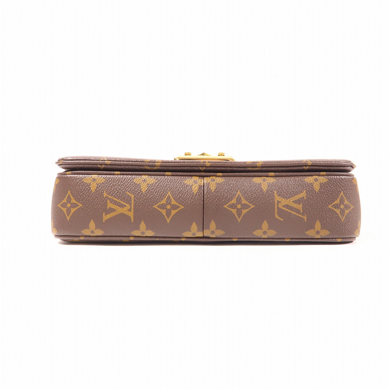 LOUIS VUITTON Monogram Marceau金扣鏈帶肩背袋棕色-3