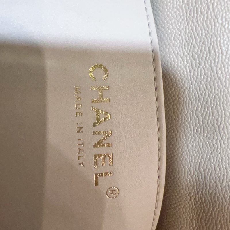 ෆ Chanel 粉米色手把方胖 🌸2023芯片款-20