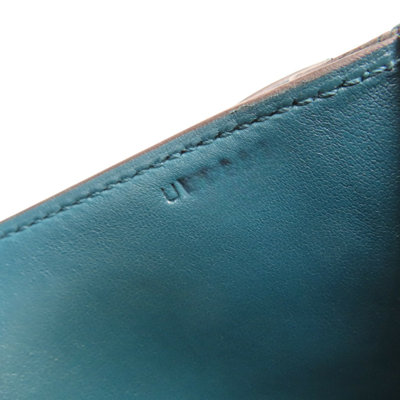 孔雀綠 Evercolor 牛皮 Constance 19 康康包 肩背包 U刻 金扣【HERMES 愛馬仕】-8