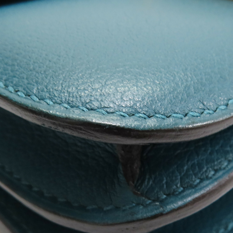 孔雀綠 Evercolor 牛皮 Constance 19 康康包 肩背包 U刻 金扣【HERMES 愛馬仕】-10