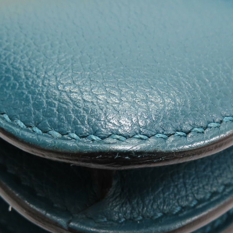 孔雀綠 Evercolor 牛皮 Constance 19 康康包 肩背包 U刻 金扣【HERMES 愛馬仕】-11