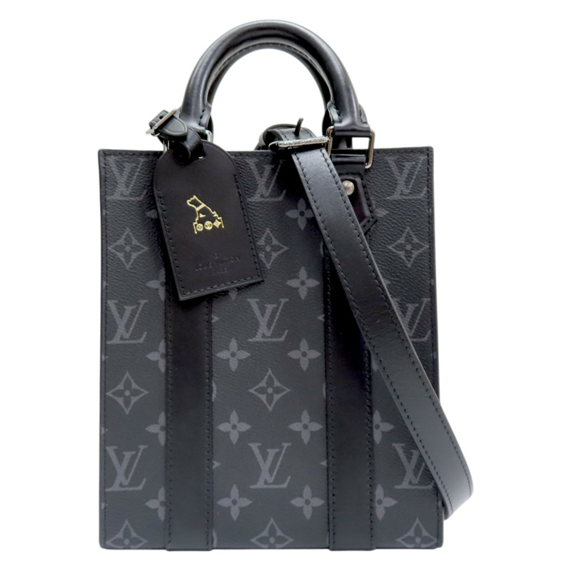 黑色 原花 帆布 Sac Plat Mini 兩用包 M46453-0