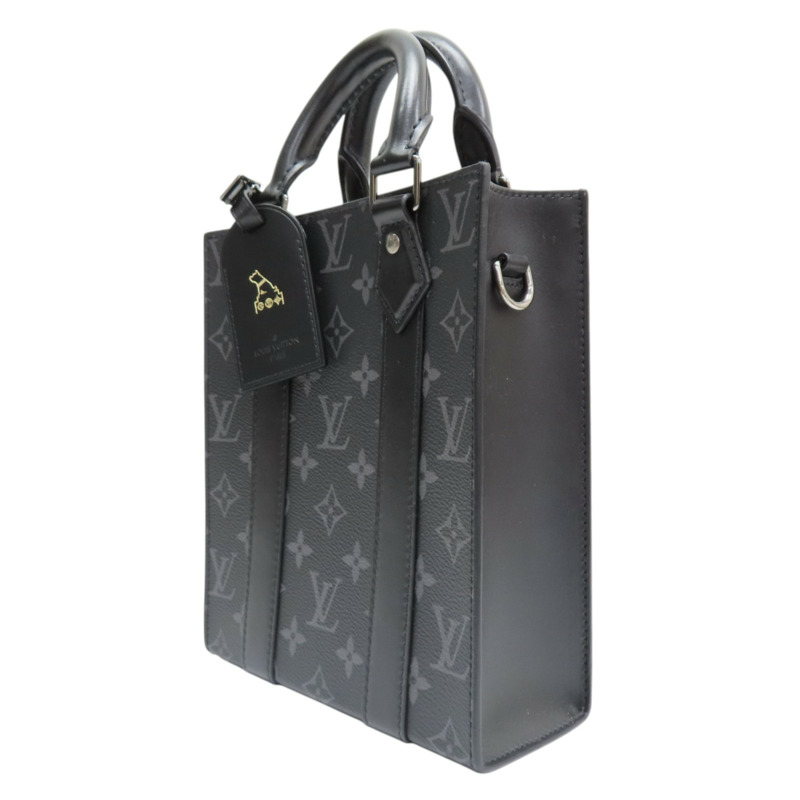 黑色 原花 帆布 Sac Plat Mini 兩用包 M46453-2