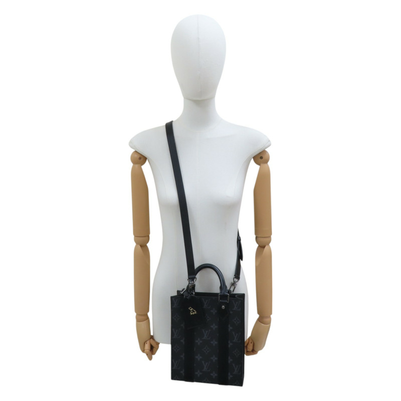 黑色 原花 帆布 Sac Plat Mini 兩用包 M46453-8
