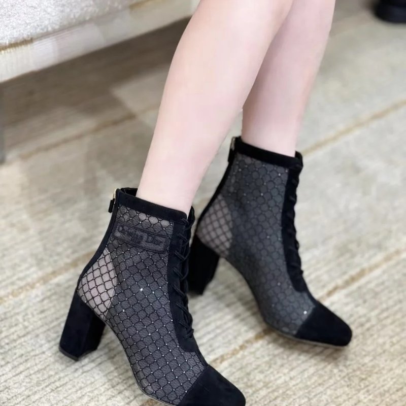 DIOR Naughtily - D透膚低跟短靴 36-1