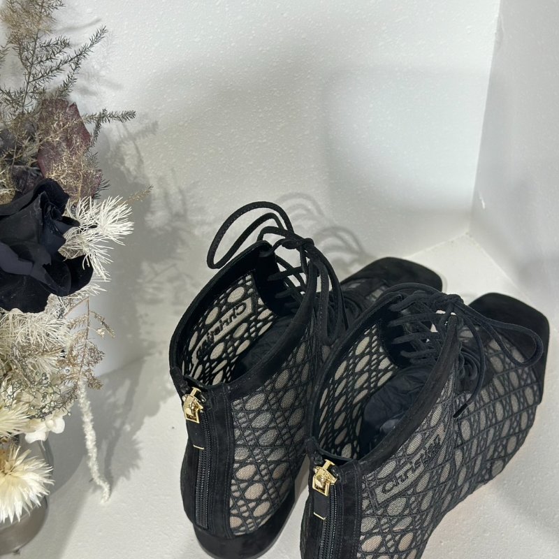 DIOR Naughtily - D透膚低跟短靴 36-4