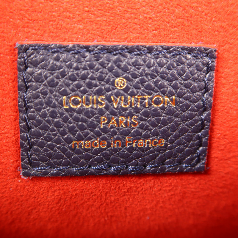 LOUIS VUITTON Monogram Empreinte Vavin PM金扣肩背袋深藍色-10