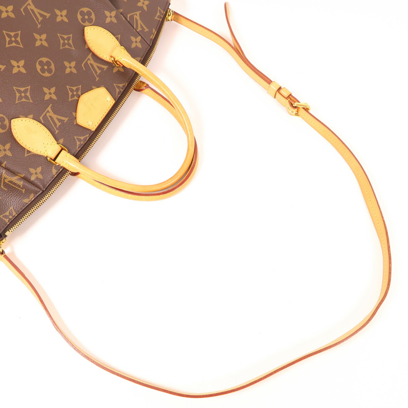 LOUIS VUITTON Monogram Turenne MM金扣手挽肩背兩用袋棕色-4