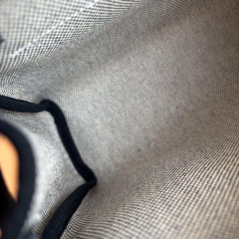 ::HERMES:: 愛馬仕 W刻MINI HERBAG 帆布黑皮革金釦斜背包-8