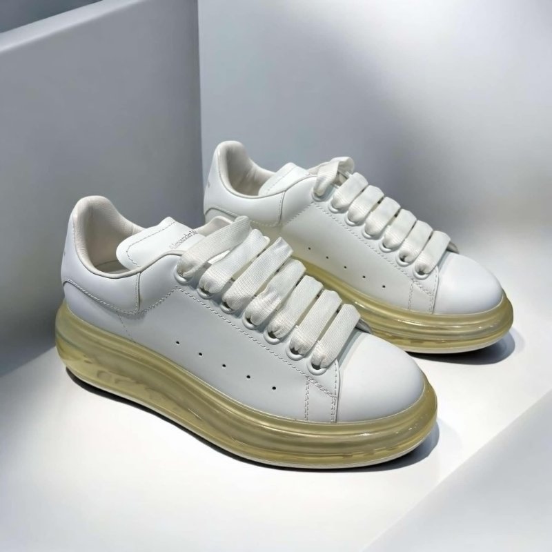 MCQUEEN 透明氣墊銀尾小白鞋/36.5號-0