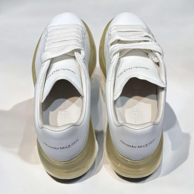MCQUEEN 透明氣墊銀尾小白鞋/36.5號-2