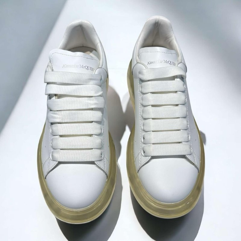 MCQUEEN 透明氣墊銀尾小白鞋/36.5號-3