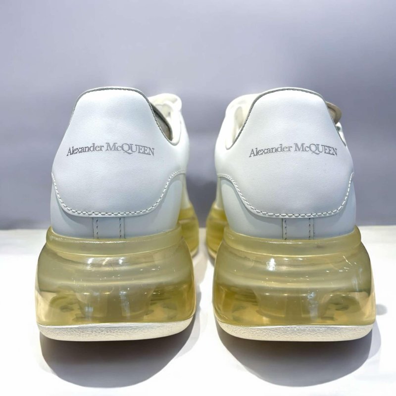 MCQUEEN 透明氣墊銀尾小白鞋/36.5號-5