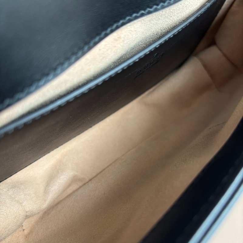 限時出清特價 ::GUCCI:: 446744 黑色MARMONT 22金鍊肩背斜背包-27