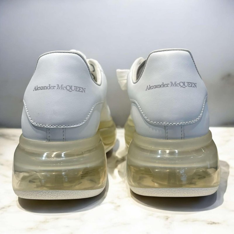 MCQUEEN 透明氣墊銀尾小白鞋/36號-3