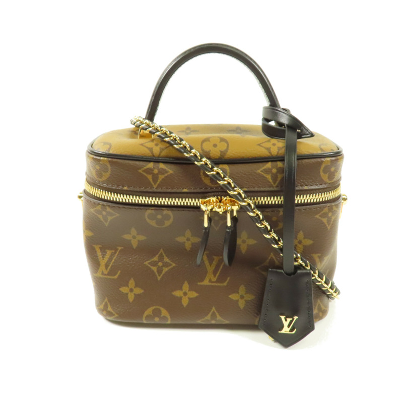 LOUIS VUITTON Monogram Reverse Vanity PM金扣手挽肩背兩用袋-0