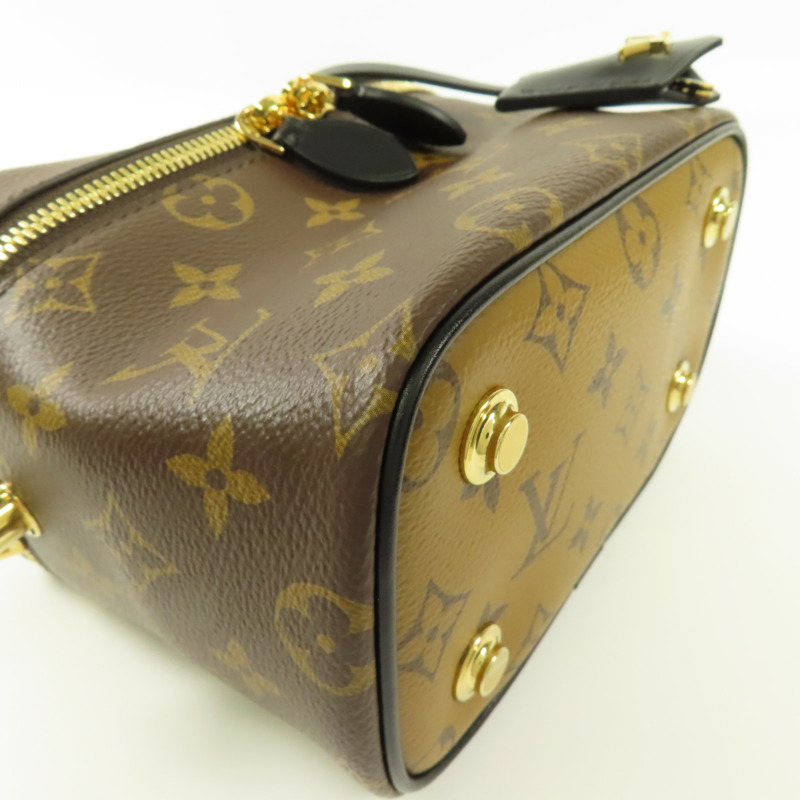 LOUIS VUITTON Monogram Reverse Vanity PM金扣手挽肩背兩用袋-4