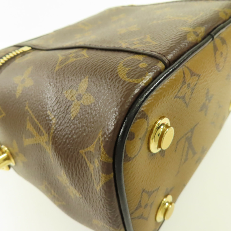 LOUIS VUITTON Monogram Reverse Vanity PM金扣手挽肩背兩用袋-6