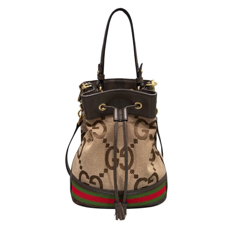 GUCCI 古馳 550621 Ophidia GG LOGO印花帆布束口手提/斜背水桶包-0