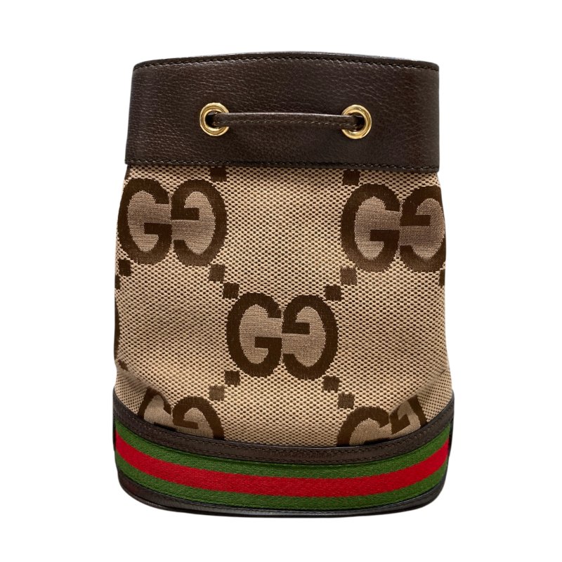 GUCCI 古馳 550621 Ophidia GG LOGO印花帆布束口手提/斜背水桶包-1