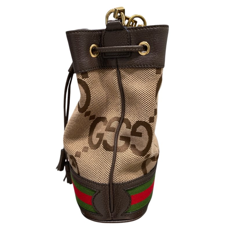 GUCCI 古馳 550621 Ophidia GG LOGO印花帆布束口手提/斜背水桶包-3