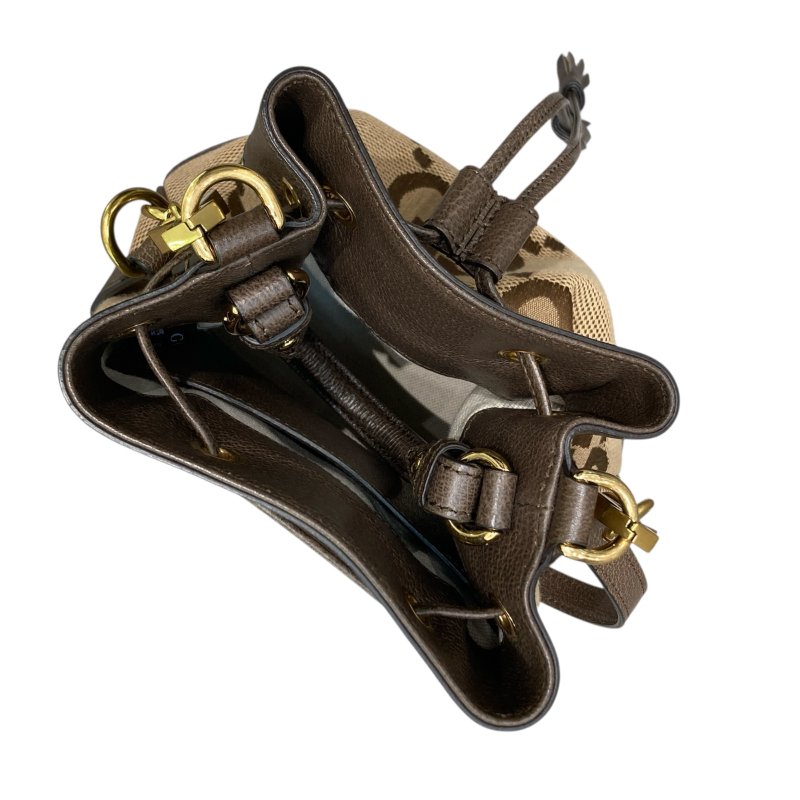 GUCCI 古馳 550621 Ophidia GG LOGO印花帆布束口手提/斜背水桶包-5