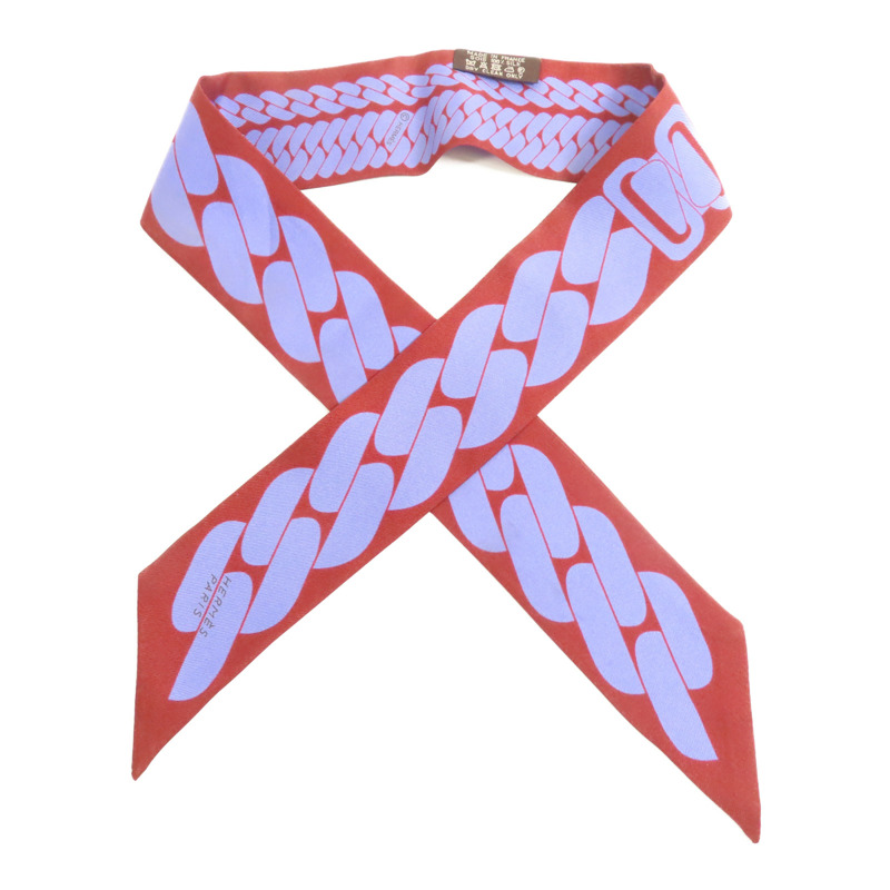 HERMES 絲質Twilly絲巾-7