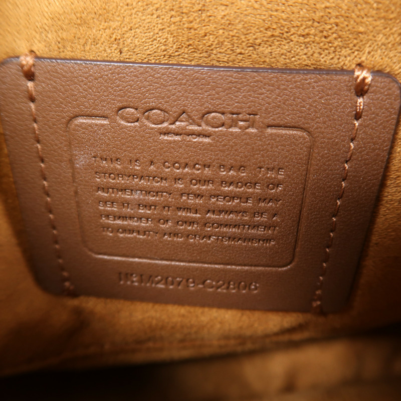 COACH 塗層帆布Georgie Saddle Bag金扣肩背袋-11