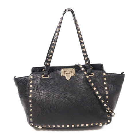 Valentino 牛皮皮革2 Way Shoulder金扣手挽肩背兩用袋