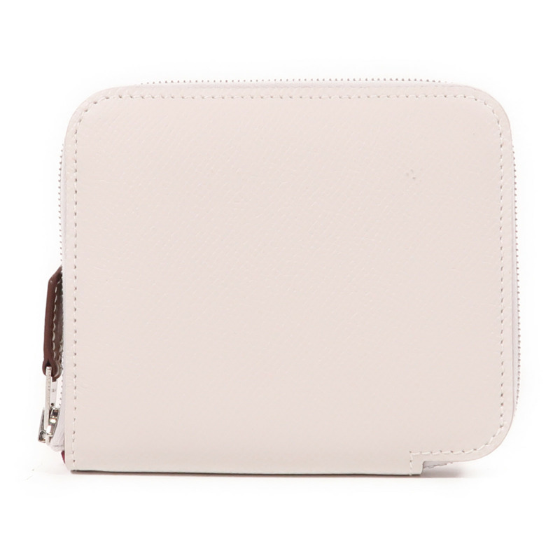 HERMES Epsom皮革Silk In Compact Wallet銀扣錢包-0