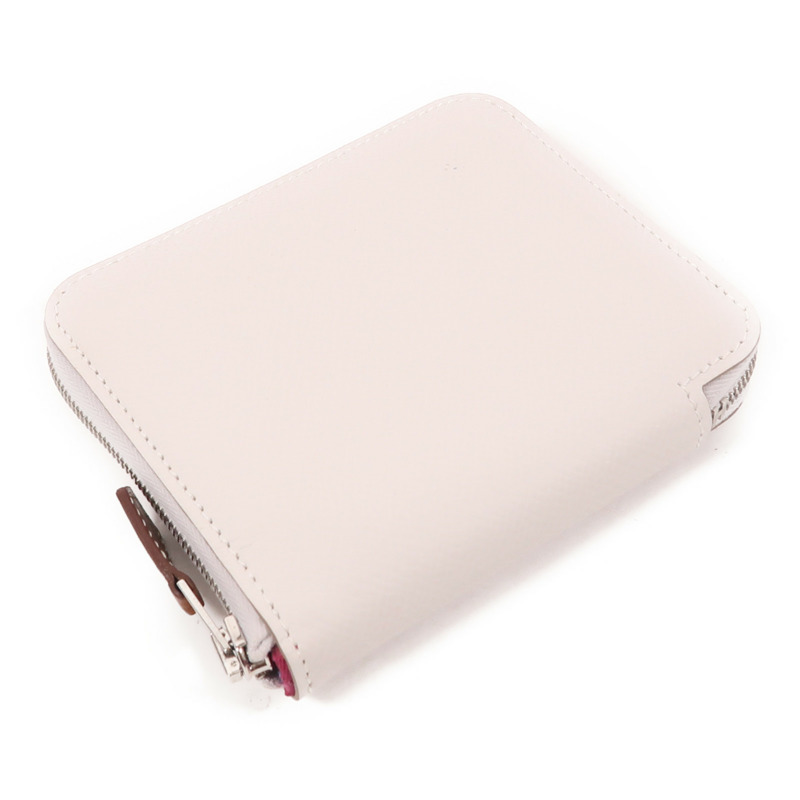 HERMES Epsom皮革Silk In Compact Wallet銀扣錢包-2