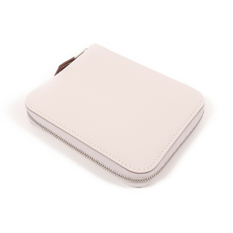 HERMES Epsom皮革Silk In Compact Wallet銀扣錢包-3