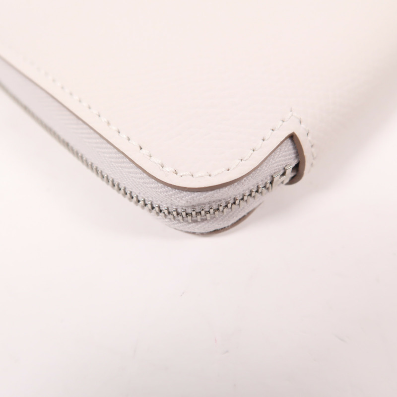 HERMES Epsom皮革Silk In Compact Wallet銀扣錢包-7