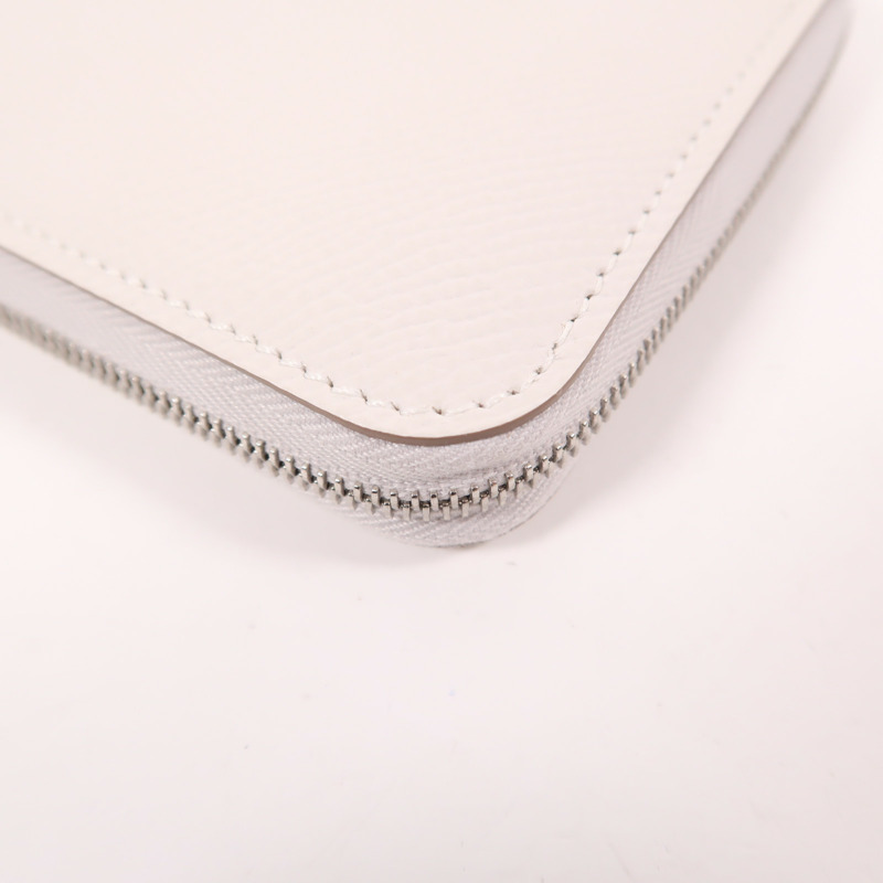 HERMES Epsom皮革Silk In Compact Wallet銀扣錢包-8