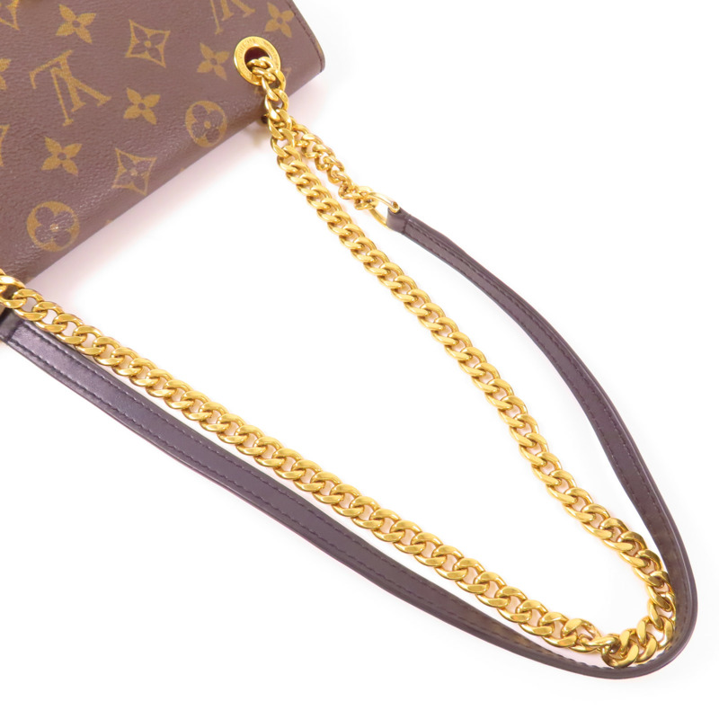 LOUIS VUITTON Monogram Passy金扣肩背袋棕色-4