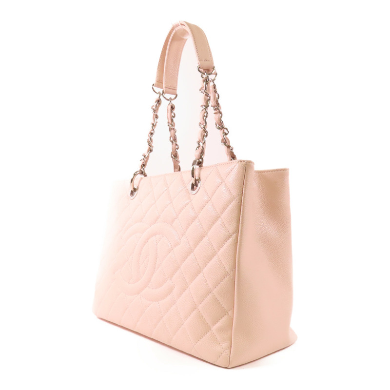 CHANEL 牛皮皮革GST Grand Shopping Tote Bag銀扣肩背袋-2