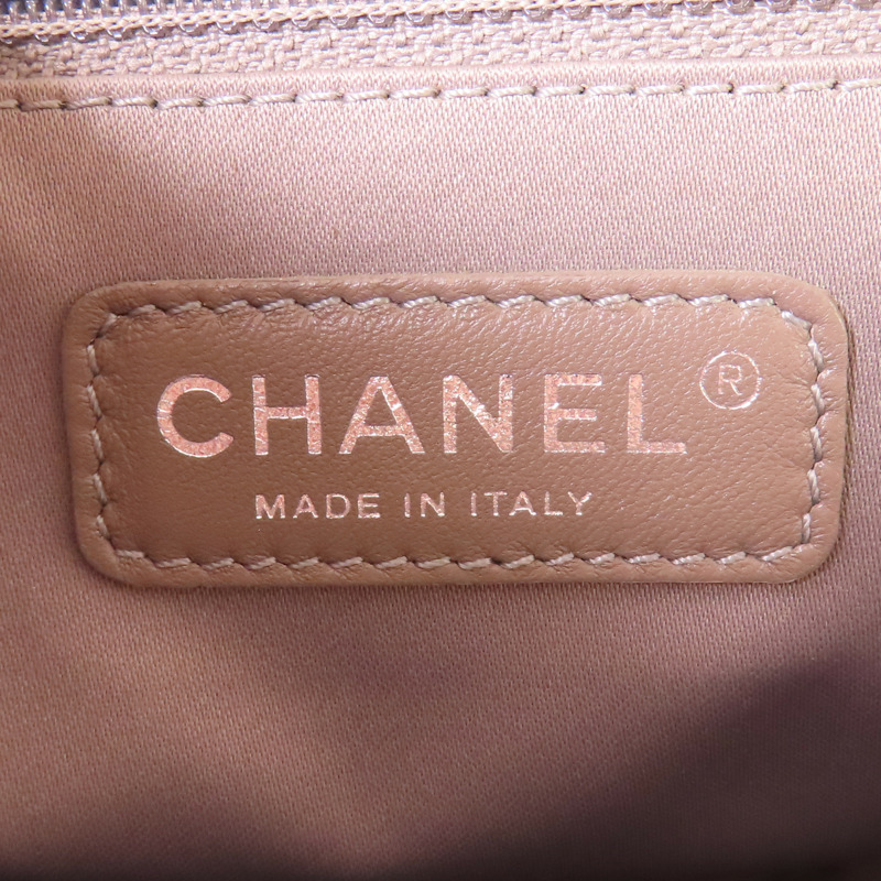 CHANEL 牛皮皮革GST Grand Shopping Tote Bag銀扣肩背袋-10