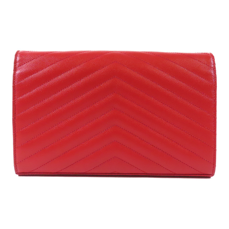 YVES SAINT LAURENT 牛皮皮革Cassandre Envelope金扣肩背袋-1