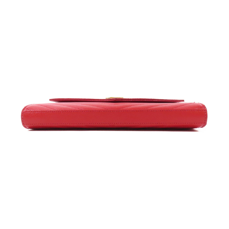 YVES SAINT LAURENT 牛皮皮革Cassandre Envelope金扣肩背袋-3
