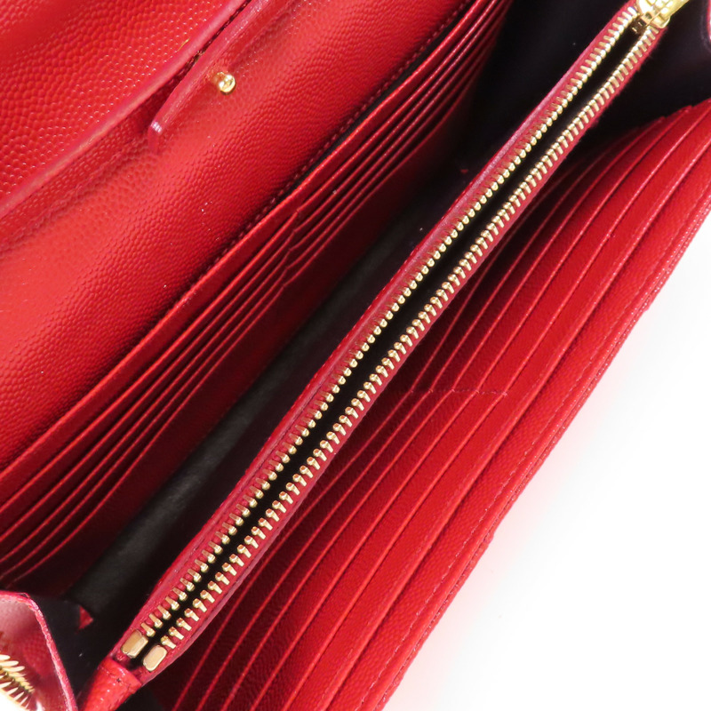 YVES SAINT LAURENT 牛皮皮革Cassandre Envelope金扣肩背袋-9