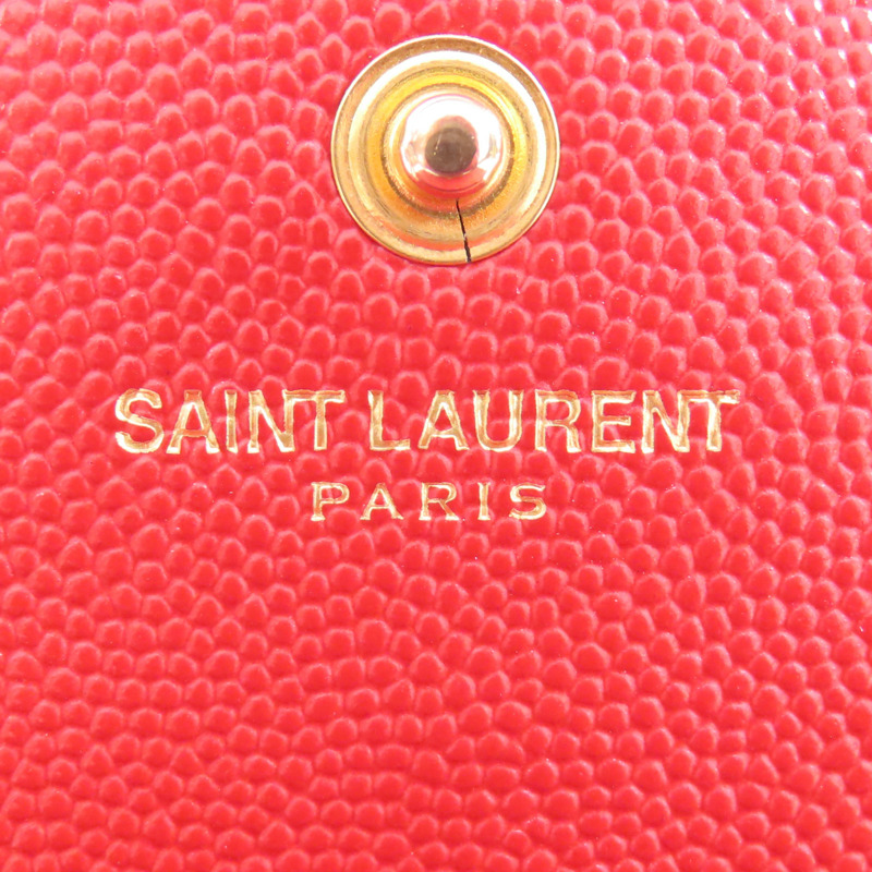 YVES SAINT LAURENT 牛皮皮革Cassandre Envelope金扣肩背袋-10