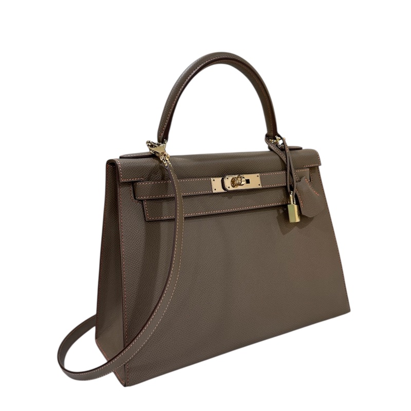 Hermès Kelly 28 Sellier Epsom CP18 Etoupe-4