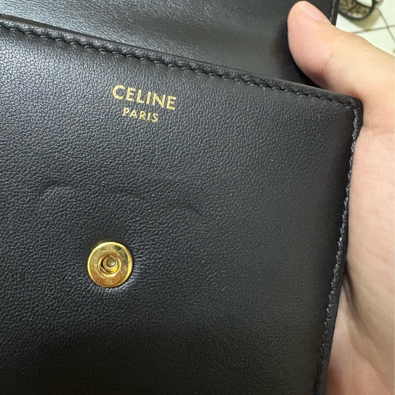 Celine 凱旋門 短夾 黑色-4