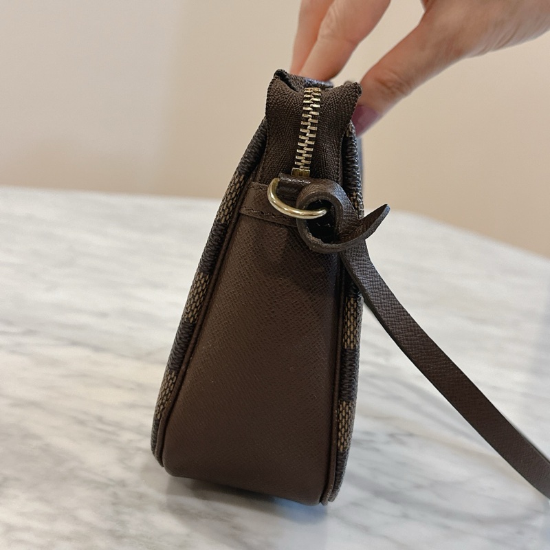 Louis Vuitton LV 路易威登 經典棋盤格小方包 小手提包-5